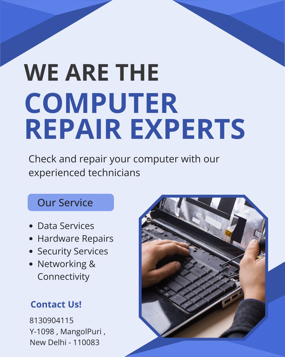 IT Technician repairing a laptop